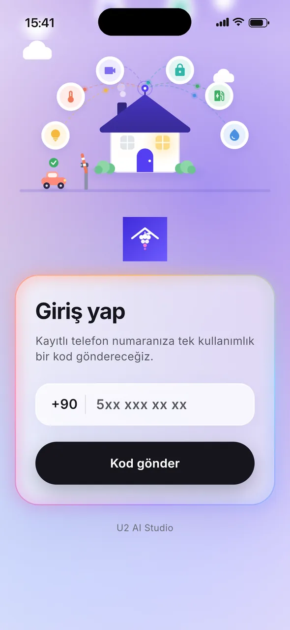 Login screen with the fictional site's logo